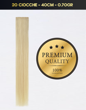 Extension Cheratina Premium Capelli Naturali Sohair Lisci 40cm 0,70g  - 20 ciocche